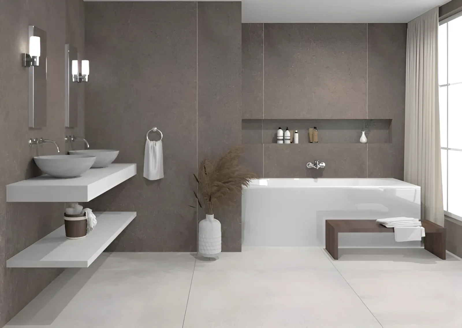 Fondovalle Planeto Grijs mat 120x280