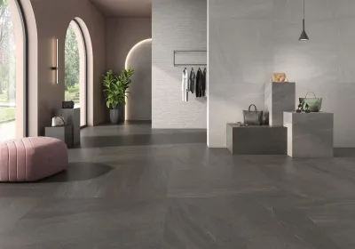 Geo Tiles Eddystone Zwart mat 120x120