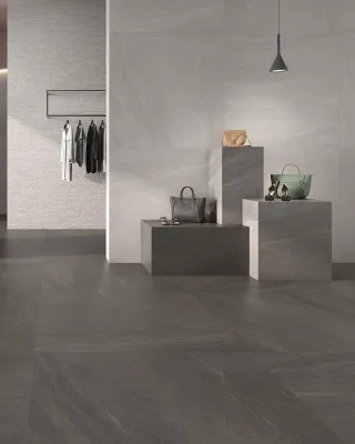 Geo Tiles Eddystone Zwart mat 120x120