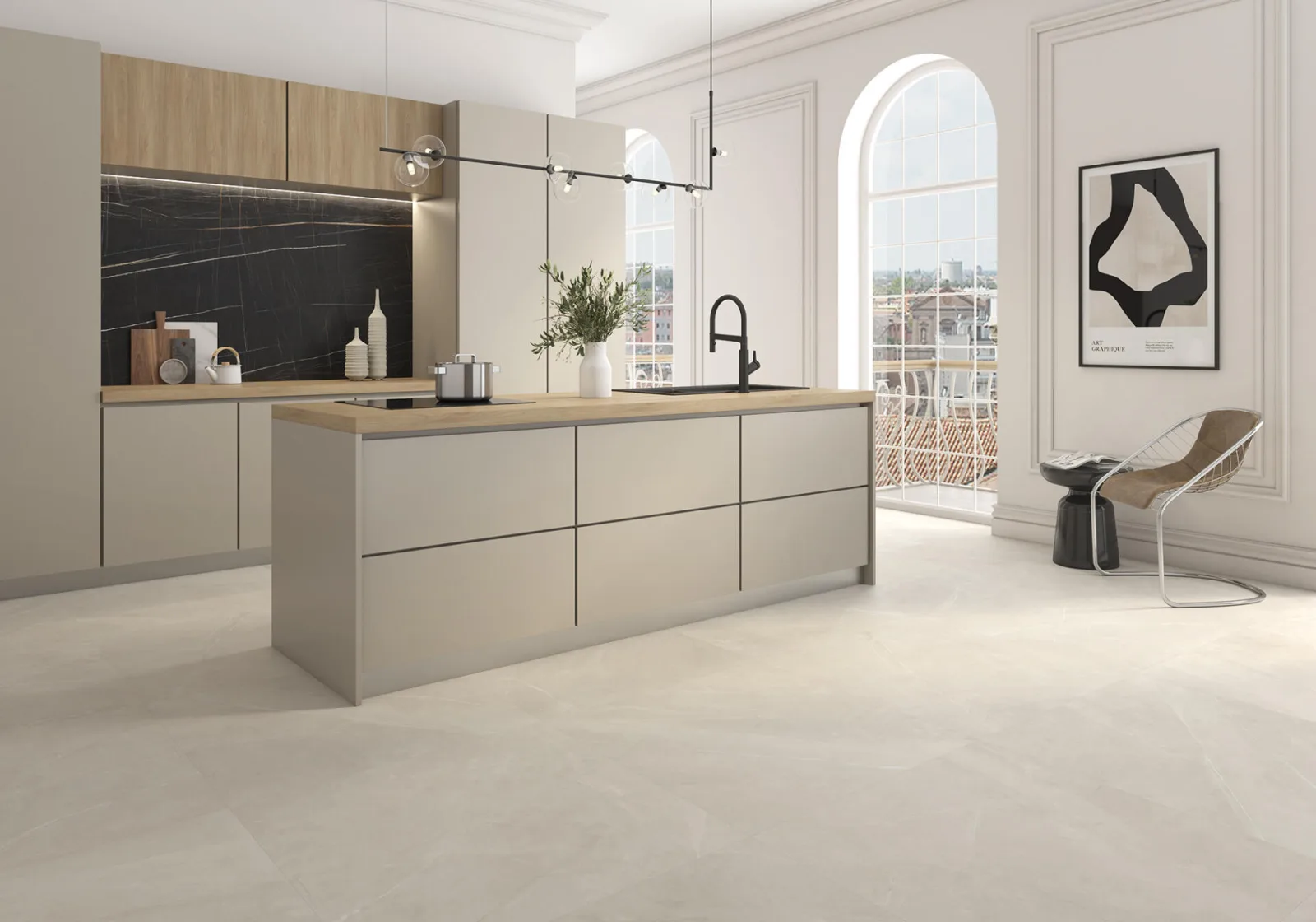 Geo Tiles Magda Beige mat 60x60
