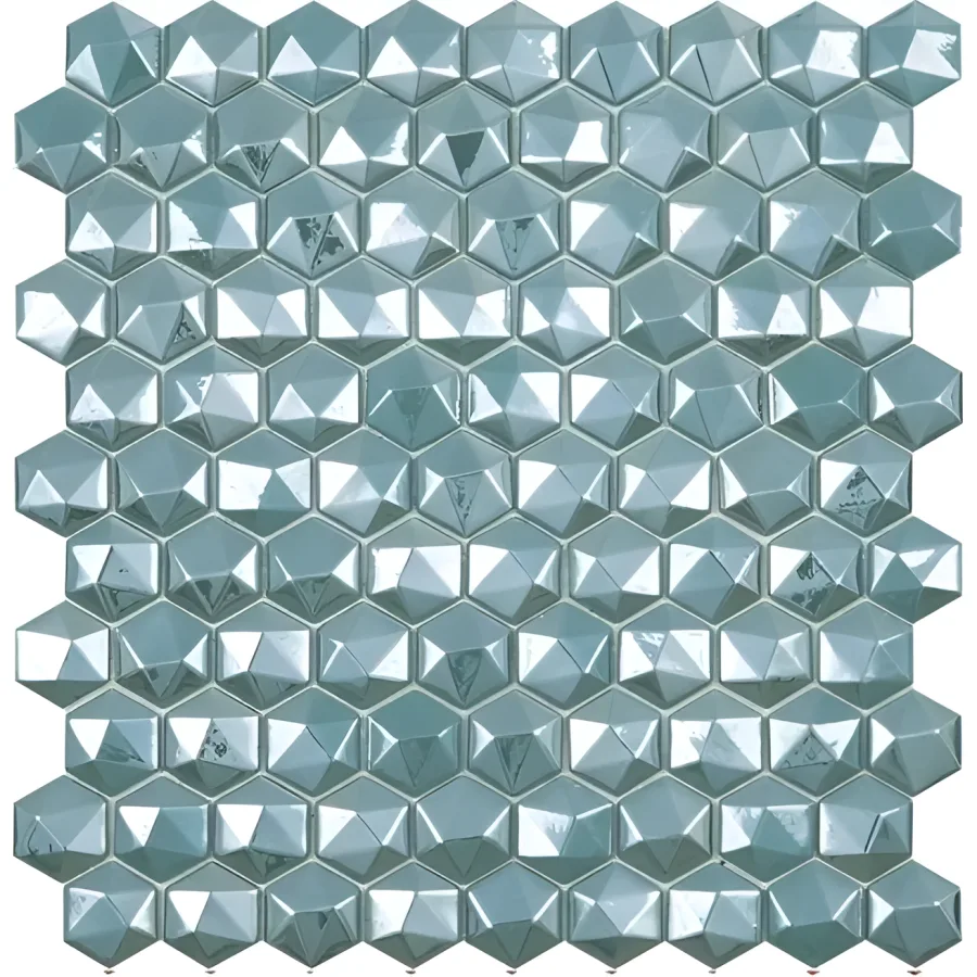 Grandeur Hex 035x035 glass turquois.gra