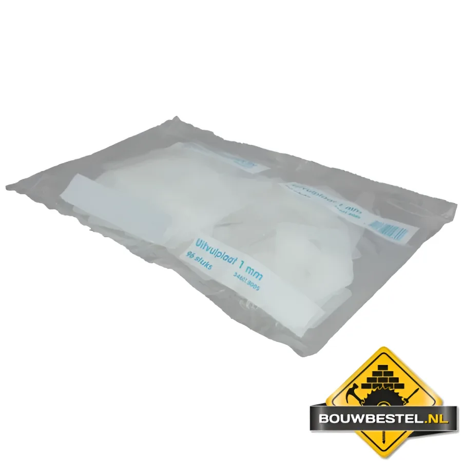 Vulplaatje 1mm transp.hg
