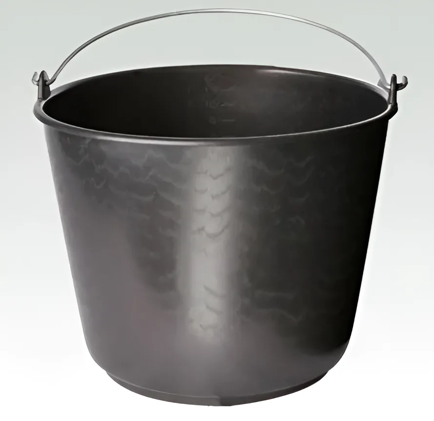 Bouwemmer 12ltr zwart