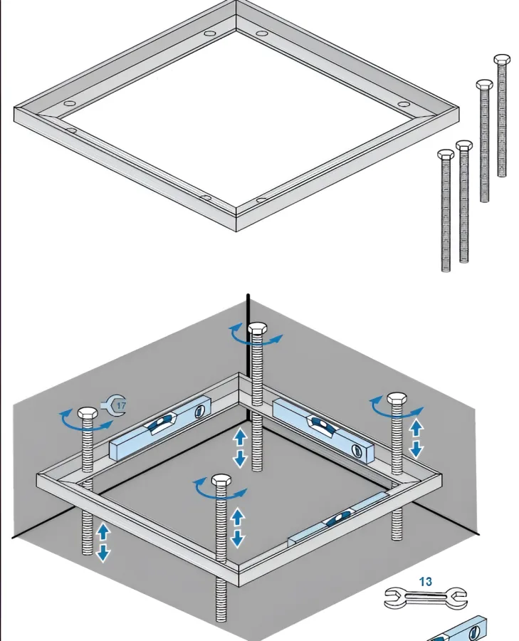 Sanitair Shower frame 142x92cm