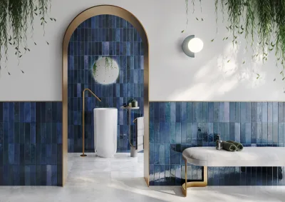 Rak Portofino Blauw glans 7x26