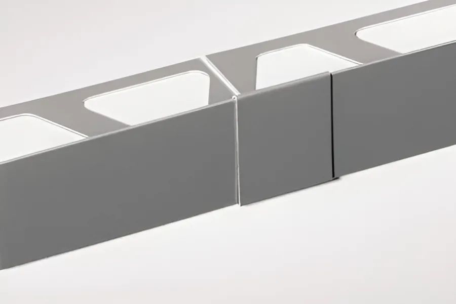 Schlueter BARA-RT verbindingsstuk randprofiel grijs metallic H=25/40mm