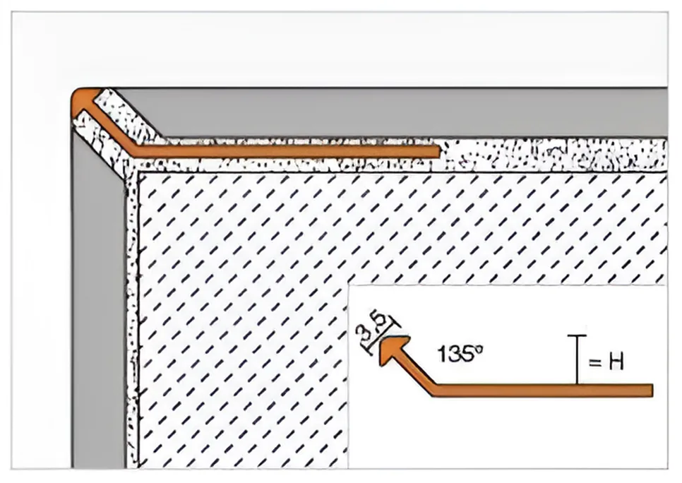 Schlueter FINEC-TSBG decoratief profiel alu structuur-gecoat beigegrijs H=12,5mm L=2500mm