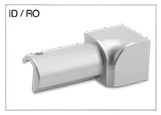 Schlueter RONDEC-AE binnenhoek 90 gr. imitatie metaal H=10mm