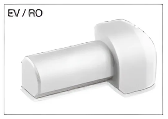 Schlueter RONDEC-EB buitenhoek 90 gr. RVS geborsteld H=8mm
