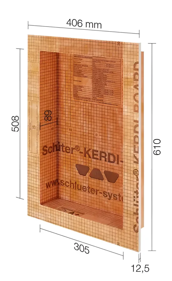 Schlueter KERDI-BOARD-N voorgevormde nis 305x508 mm