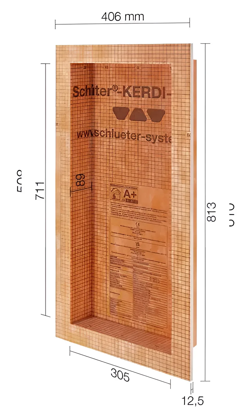 Schlueter KERDI-BOARD-N voorgevormde nis 305x711 mm
