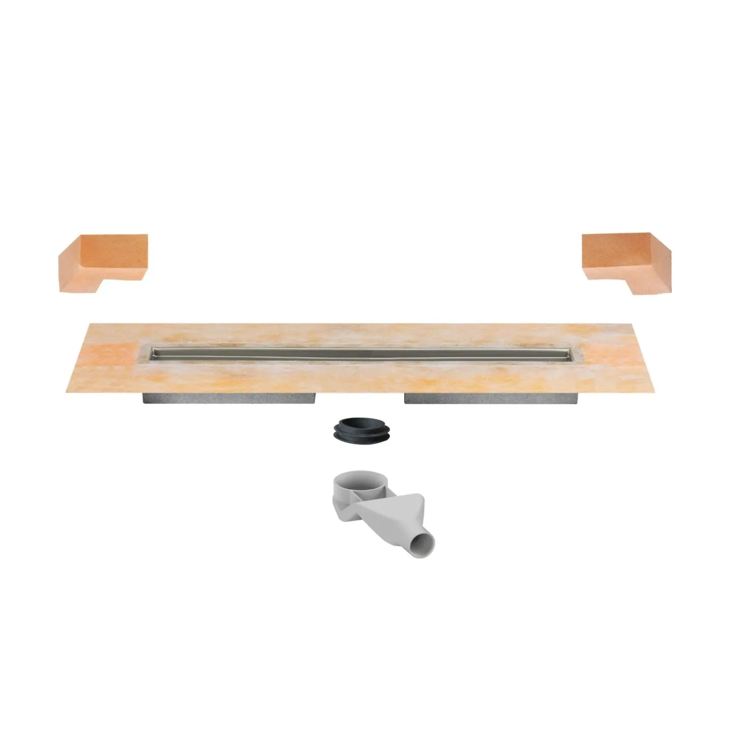 Schlueter KERDI-LINE F horizontaal DN40 reukslot front RVS V4A lijnafvoergoot 500mm