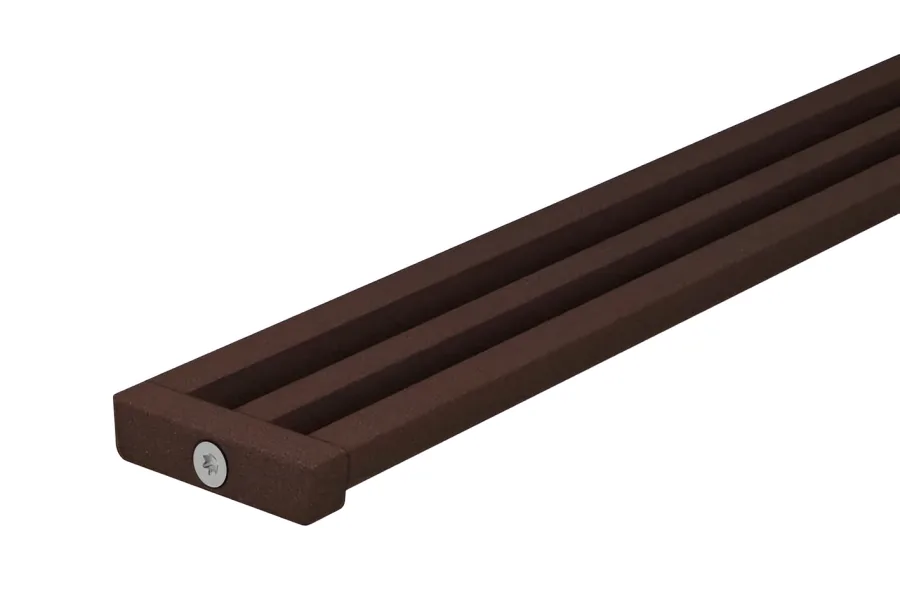 Schlueter KERDI-LINE-VARIO hol afwateringsprofiel alu structuur-gecoat brons TSOB D10 Wave L=1200mm