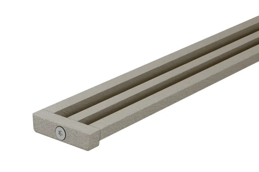 Schlueter KERDI-LINE-VARIO hol afwateringsprofiel alu structuur-gecoat steengrijs TSSG D10 Wave L=1200mm
