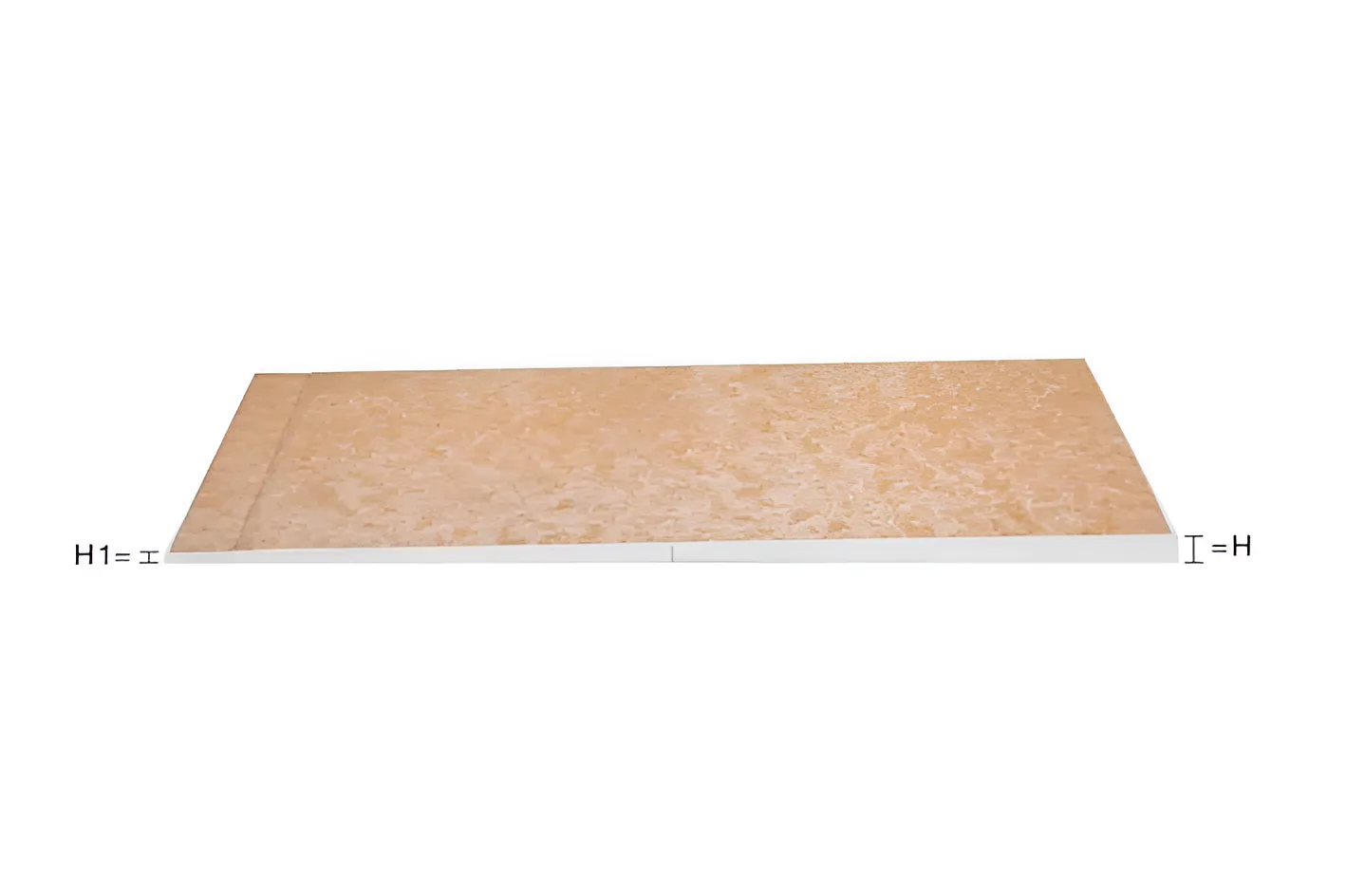Schlueter KERDI-SHOWER-LTS hellingsplaat voor lijnafvoergoot wandversie vierkant 1220x1220 mm