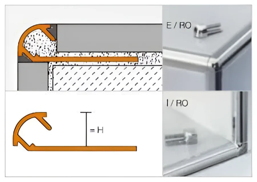 Schlueter RONDEC-PRO decoratief profiel PVC zuiver wit H=8mm L=3000mm