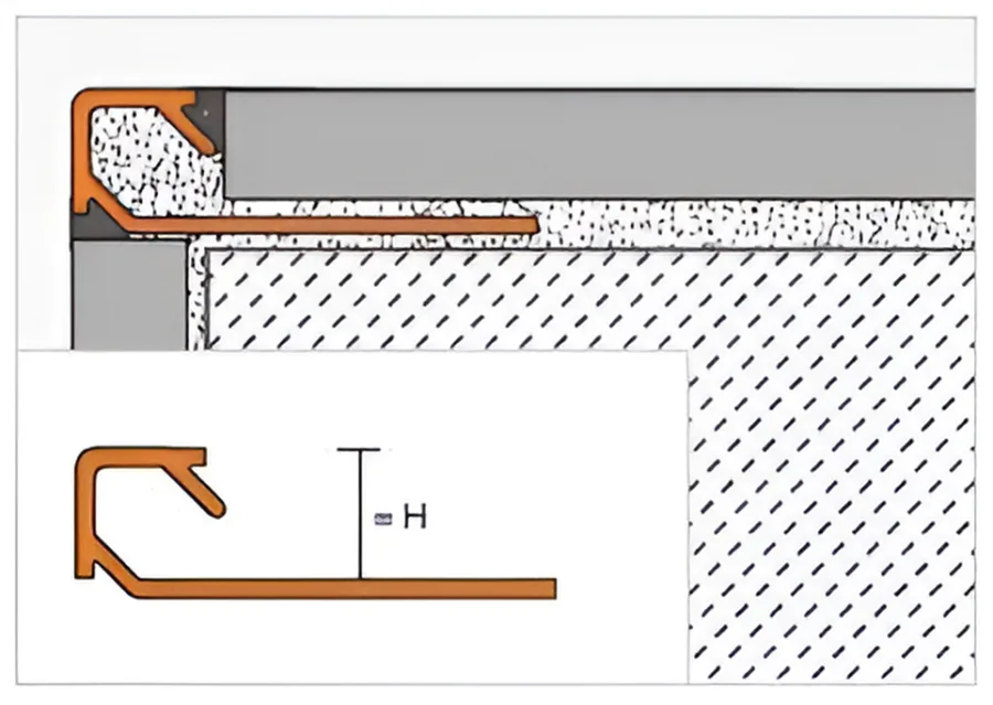 Schlueter QUADEC-AE decoratief profiel alu mat H=6mm L=3000mm