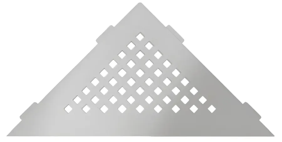 Schlueter SHELF-E S1 210x210mm Planchet design SQUARE alu structuur-gecoat grijs TSG