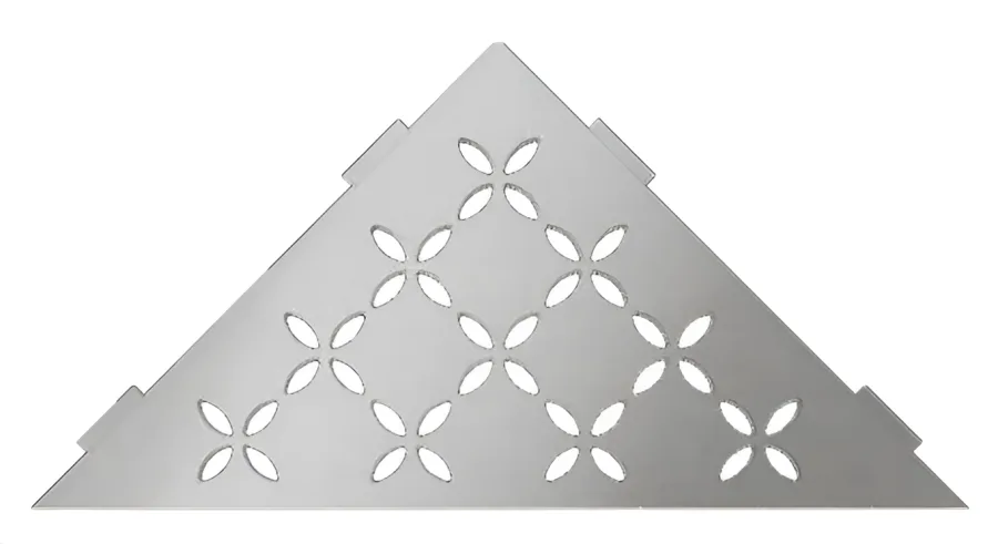 Schlueter SHELF-E S1 210x210mm Planchet design FLORAL alu met kleurcoating grafietzwart mat MGS