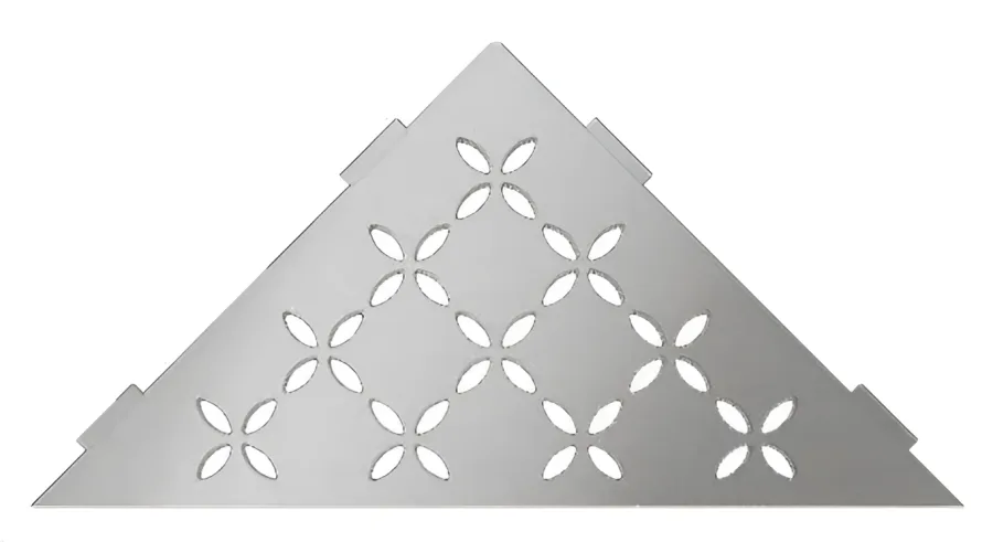 Schlueter SHELF-E S1 210x210mm Planchet design FLORAL alu structuur-gecoat beigegrijs TSBG