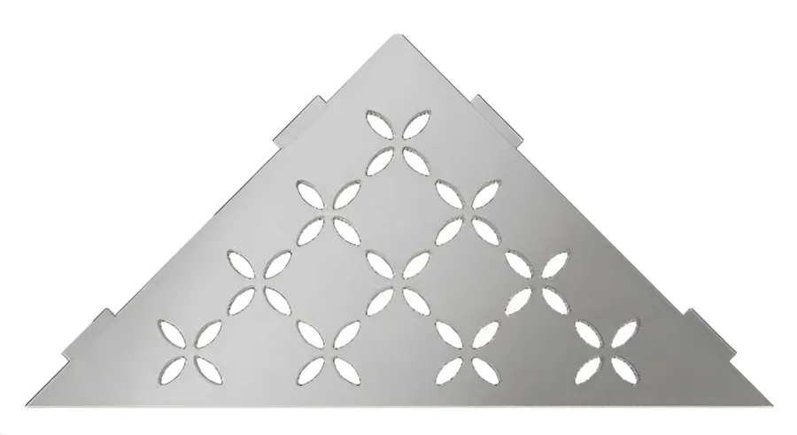 Schlueter SHELF-E S1 210x210mm Planchet design FLORAL alu structuur-gecoat grijs TSG