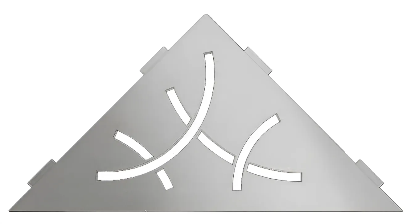 Schlueter SHELF-E S1 210x210mm Planchet design CURVE alu met kleurcoating grafietzwart mat MGS
