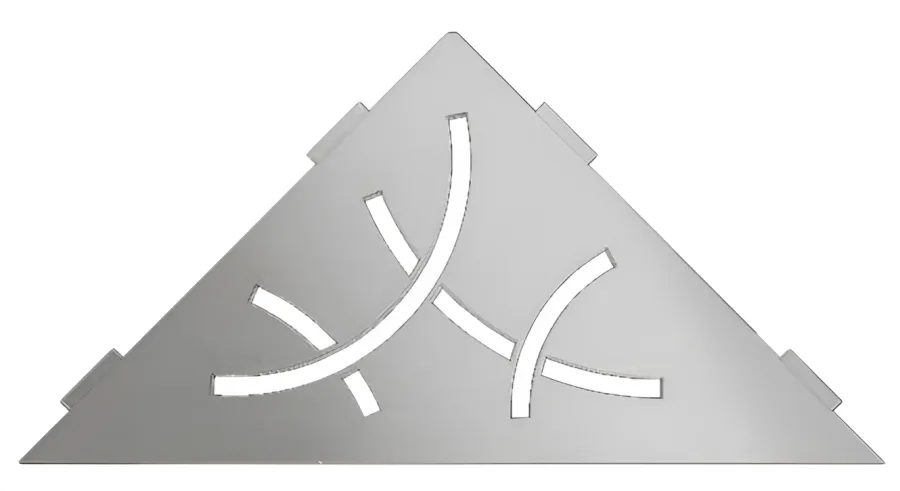 Schlueter SHELF-E S1 210x210mm Planchet design CURVE alu met kleurcoating grafietzwart mat MGS