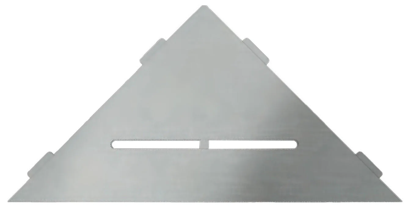 Schlueter SHELF-E S1 210x210mm Planchet design PURE roestvast staal geborsteld