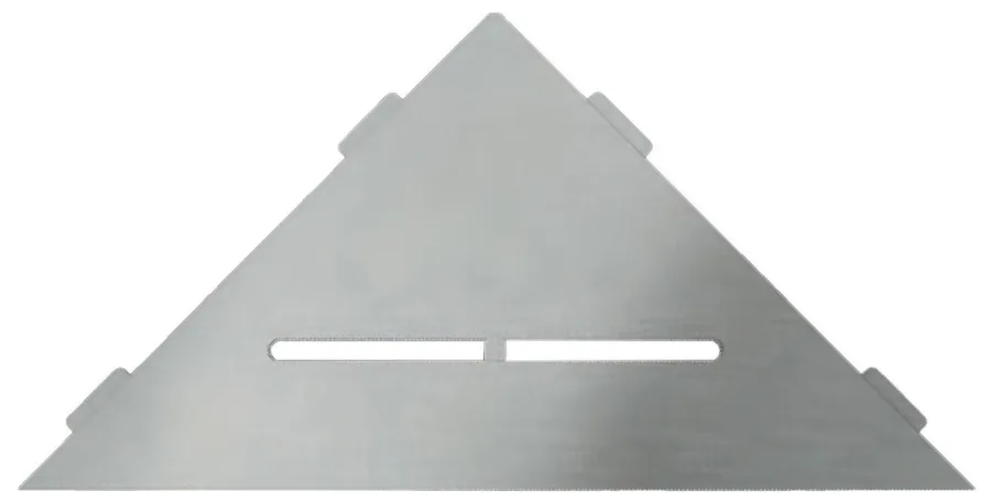 Schlueter SHELF-E S1 210x210mm Planchet design PURE roestvast staal geborsteld