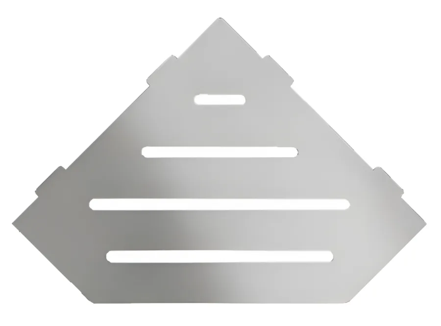 Schlueter SHELF-E S2 195x195mm Planchet design WAVE alu met kleurcoating zuiver wit mat MBW