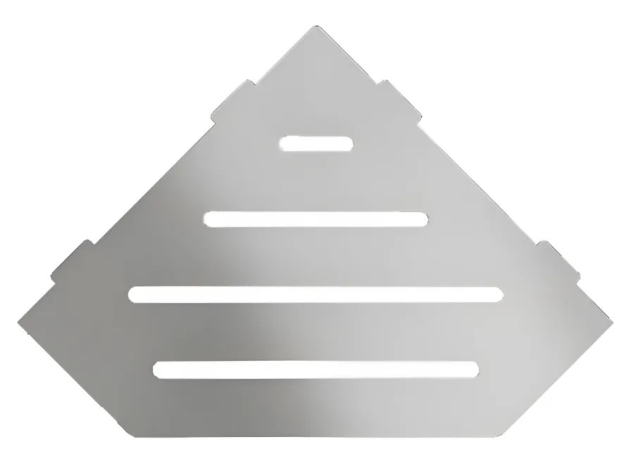Schlueter SHELF-E S2 195x195mm Planchet design WAVE alu structuur-gecoat beigegrijs TSBG