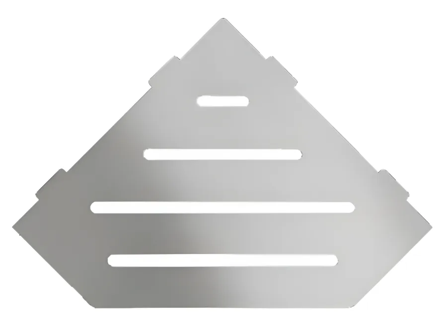 Schlueter SHELF-E S2 195x195mm Planchet design WAVE alu structuur-gecoat grijs TSG
