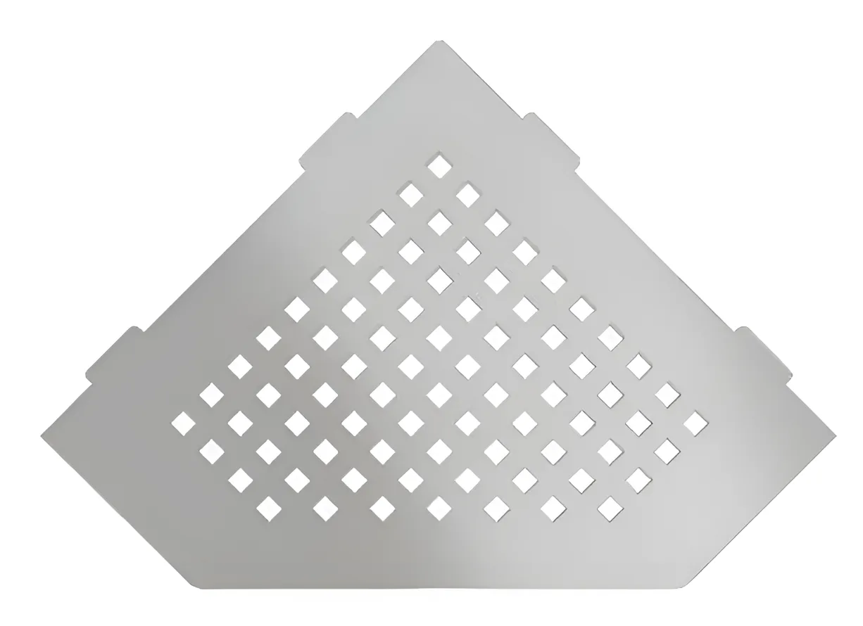 Schlueter SHELF-E S2 195x195mm Planchet design SQUARE roestvast staal geborsteld