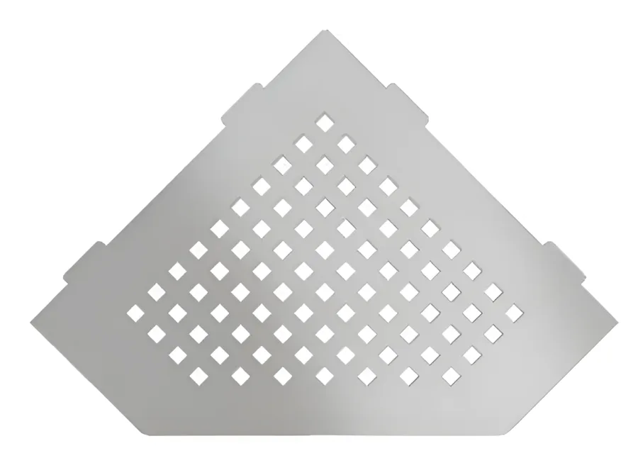 Schlueter SHELF-E S2 195x195mm Planchet design SQUARE alu met kleurcoating zuiver wit mat MBW