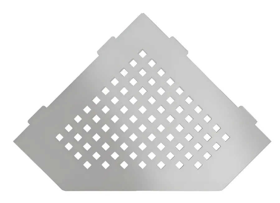 Schlueter SHELF-E S2 195x195mm Planchet design SQUARE alu structuur-gecoat creme TSC