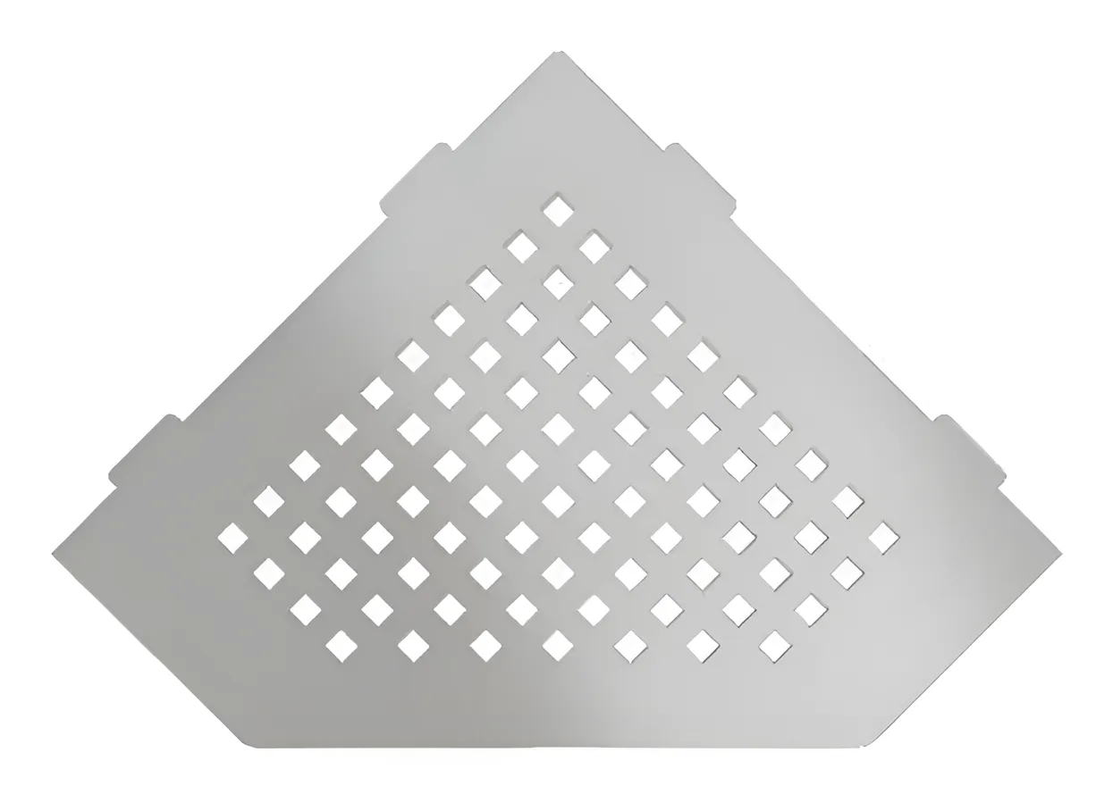 Schlueter SHELF-E S2 195x195mm Planchet design SQUARE alu structuur-gecoat grijs TSG