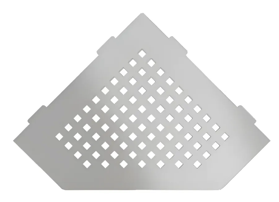 Schlueter SHELF-E S2 195x195mm Planchet design SQUARE alu structuur-gecoat grijs TSG