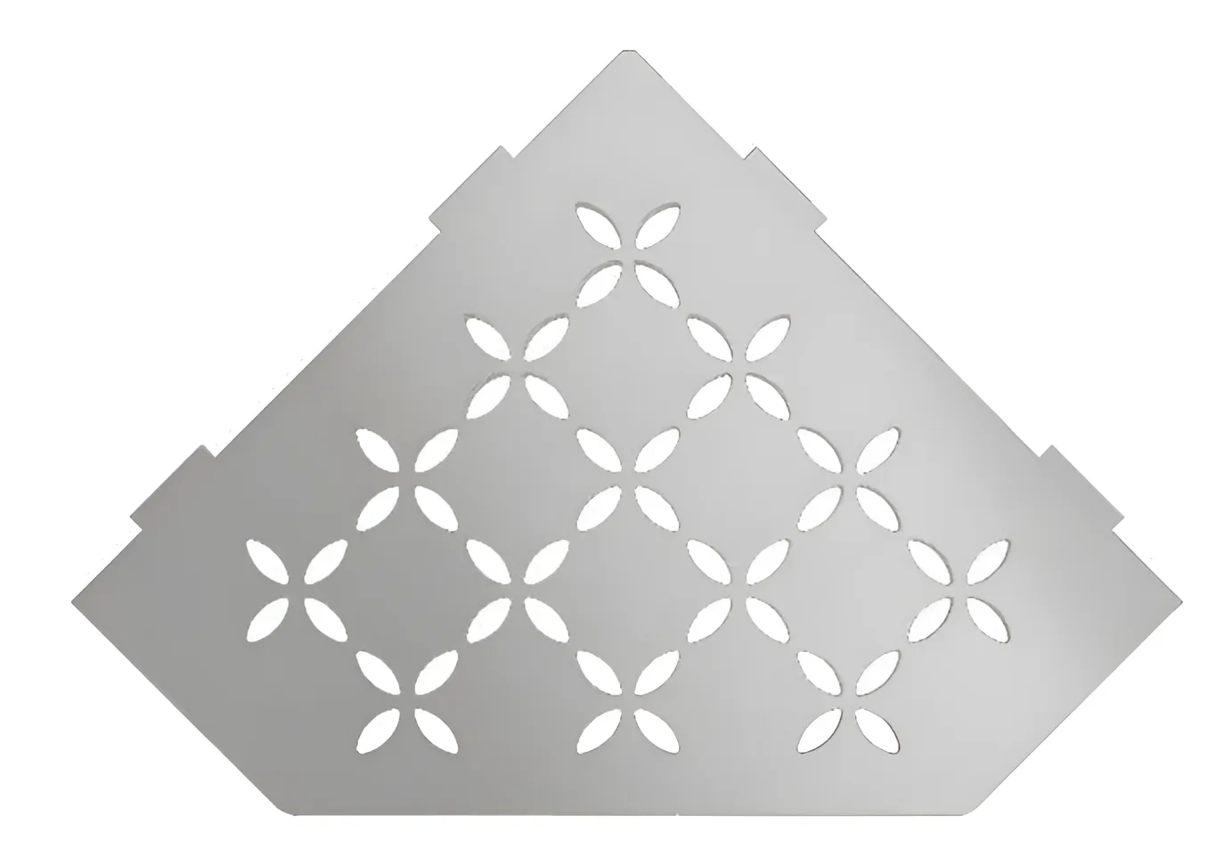 Schlueter SHELF-E S2 195x195mm Planchet design FLORAL alu met kleurcoating grafietzwart mat MGS