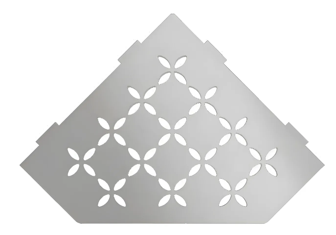 Schlueter SHELF-E S2 195x195mm Planchet design FLORAL alu structuur-gecoat creme TSC