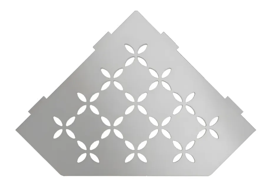 Schlueter SHELF-E S2 195x195mm Planchet design FLORAL alu structuur-gecoat creme TSC