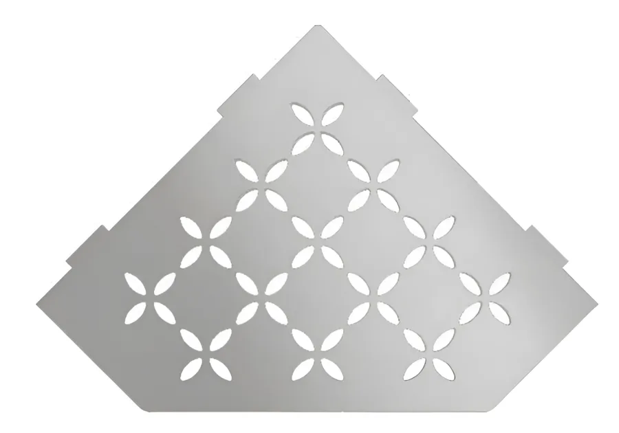 Schlueter SHELF-E S2 195x195mm Planchet design FLORAL alu structuur-gecoat grijs TSG