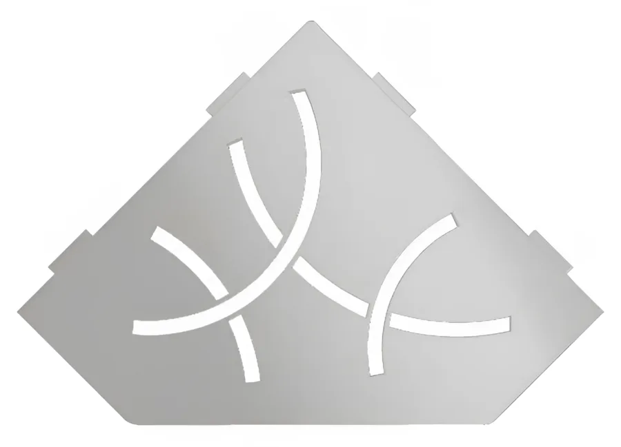 Schlueter SHELF-E S2 195x195mm Planchet design CURVE alu structuur-gecoat TSBG