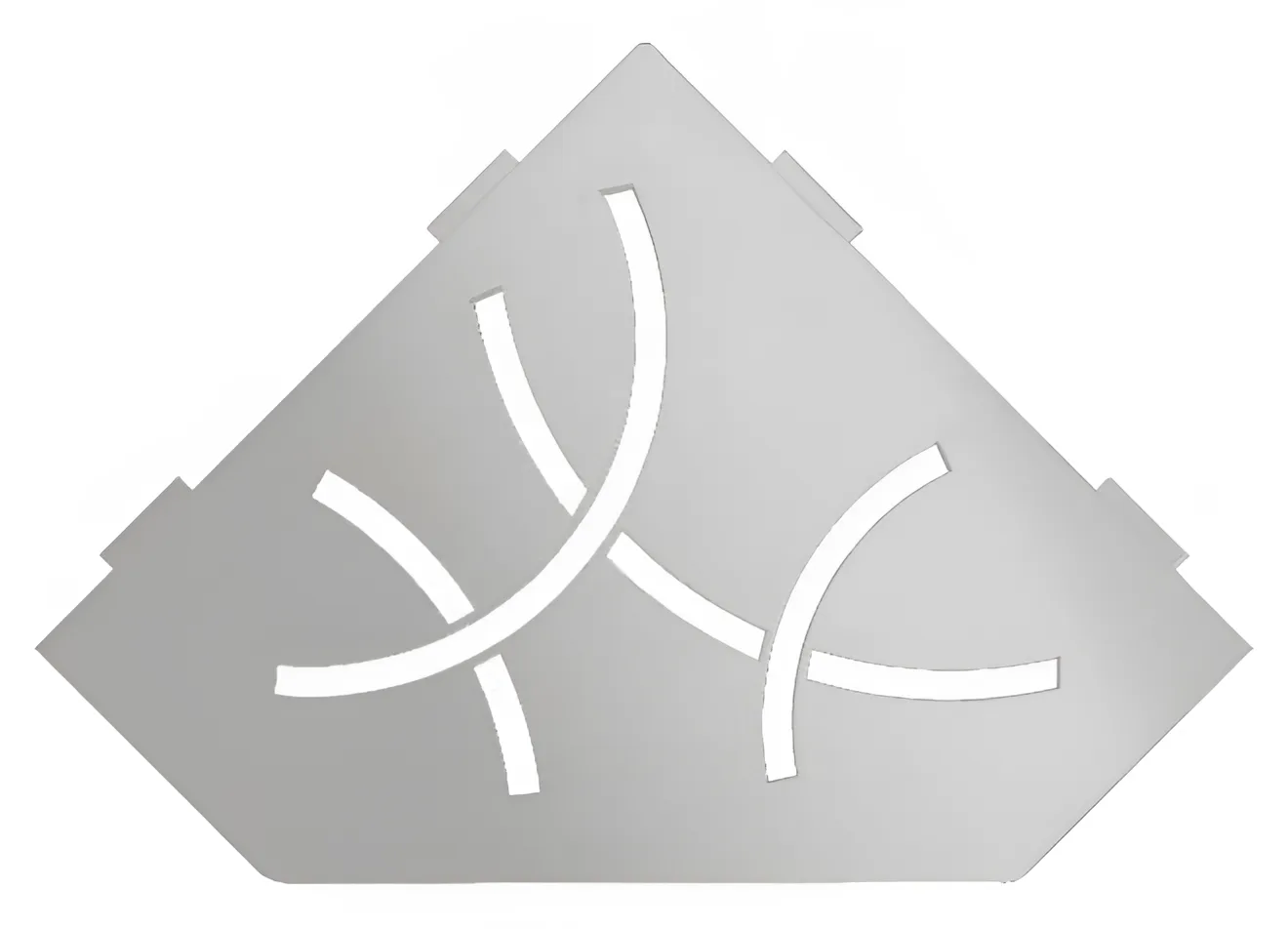 Schlueter SHELF-E S2 195x195mm Planchet design CURVE alu structuur-gecoat grijs TSG