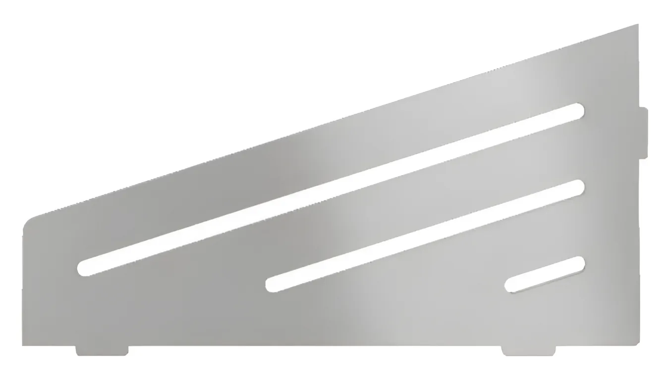 Schlueter SHELF-E S3 154x295mm Planchet design WAVE roestvast staal geborsteld
