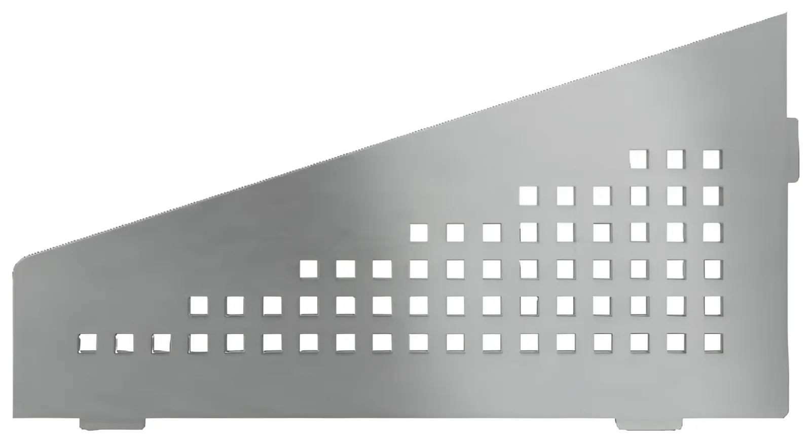 Schlueter SHELF-E S3 154x295mm Planchet design SQUARE roestvast staal geborsteld