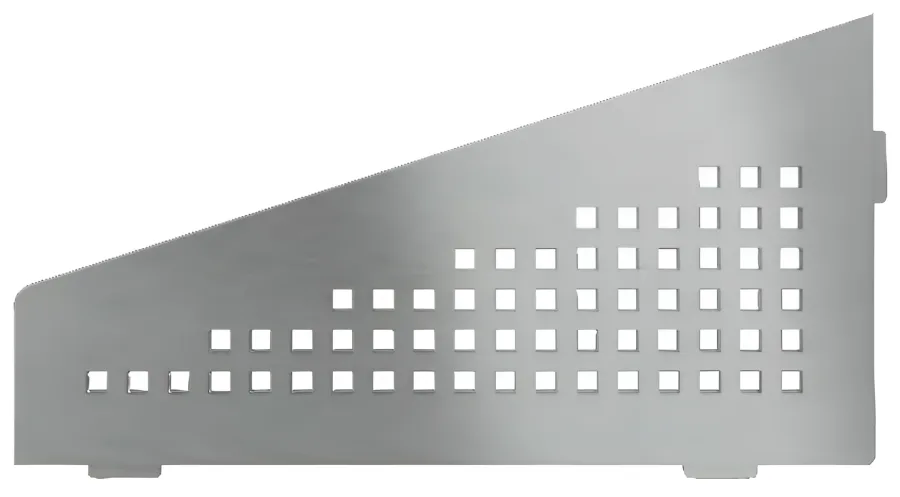 Schlueter SHELF-E S3 154x295mm Planchet design SQUARE roestvast staal geborsteld