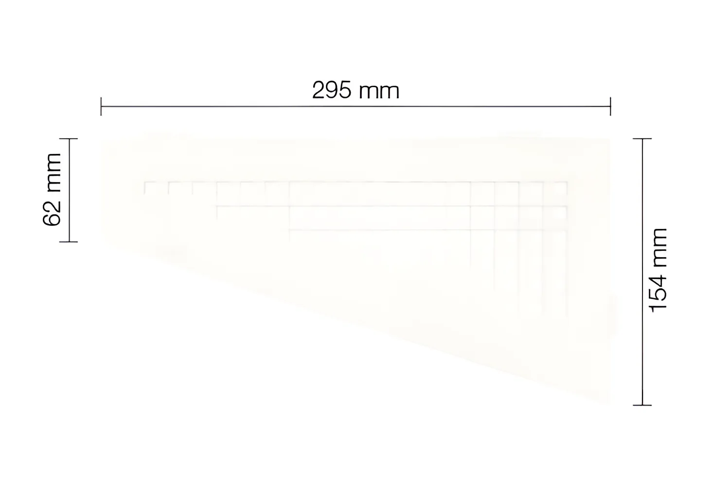 Schlueter SHELF-E S3 154x295mm Planchet design SQUARE alu met kleurcoating zuiver wit mat MBW