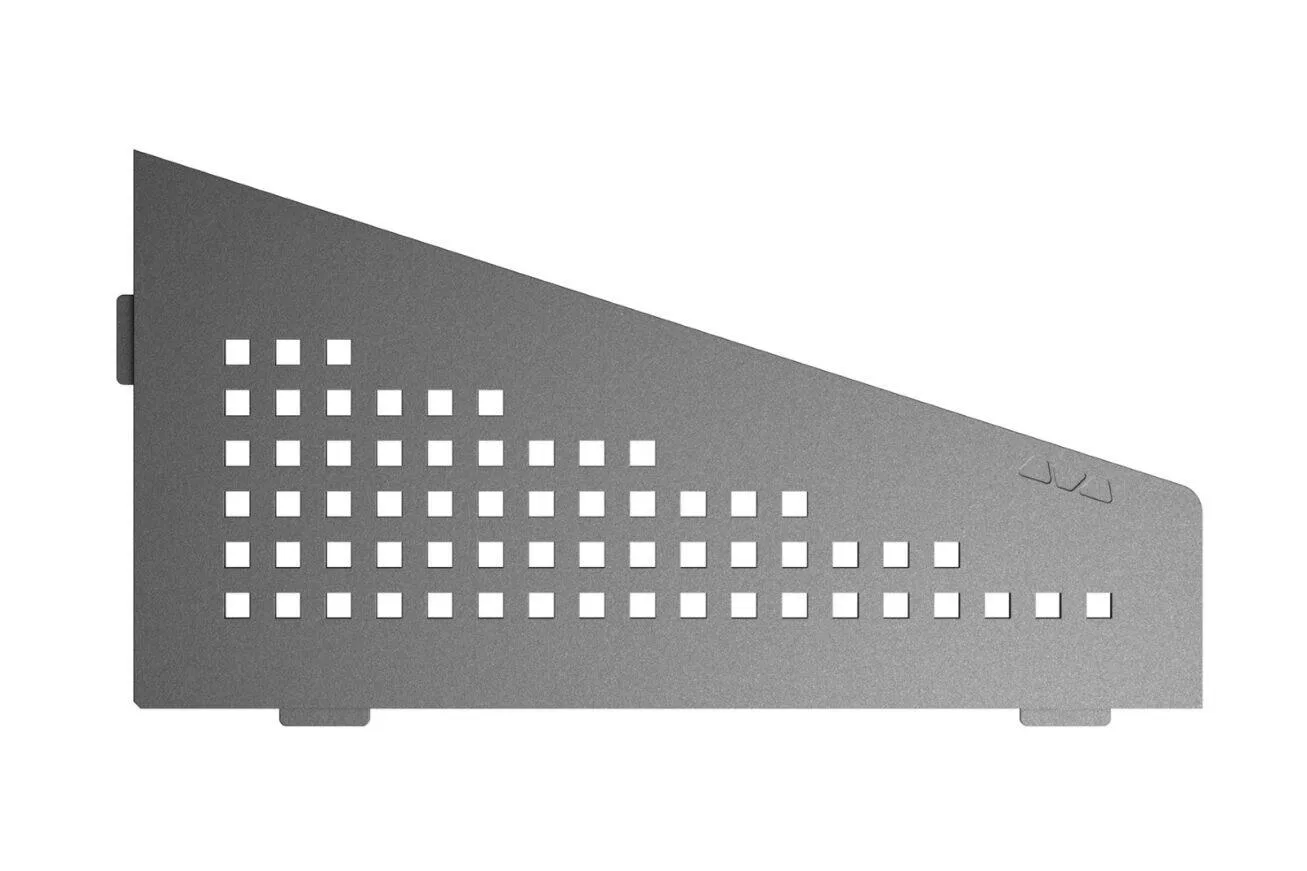 Schlueter SHELF-E S3 154x295mm Planchet design SQUARE alu structuur-gecoat grijs TSG