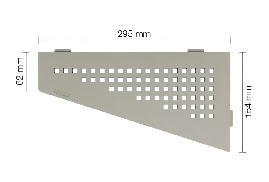 Schlueter SHELF-E S3 154x295mm Planchet design SQUARE alu structuur-gecoat steengrijs TSSG