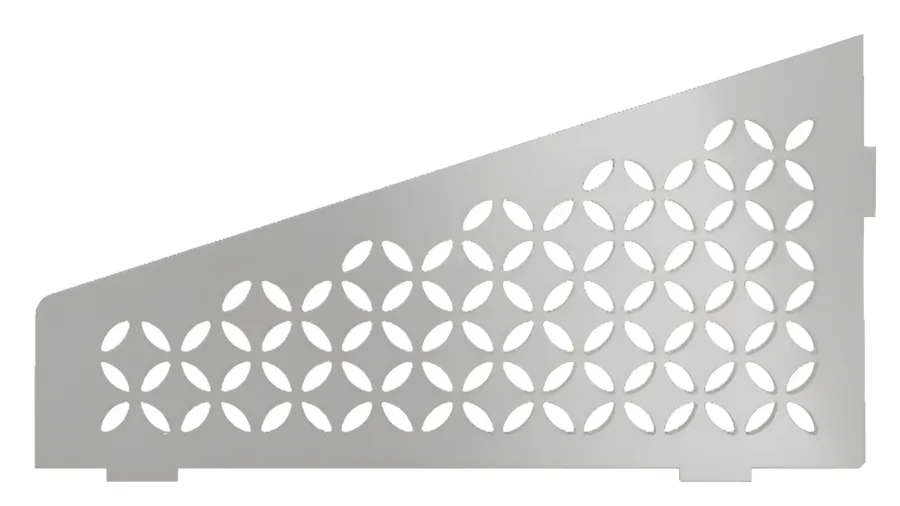 Schlueter SHELF-E S3 154x295mm Planchet design FLORAL alu structuur-gecoat donker antraciet TSDA